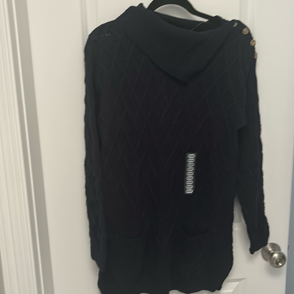 Jean Pierre Navy blue long tunic sweater cotton